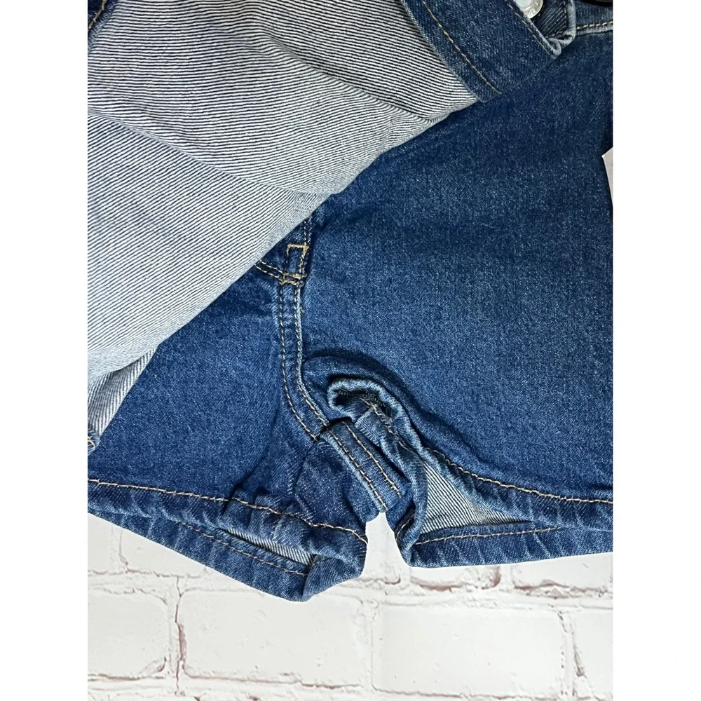 Gap Kids Girls Denim Pleated Skort Medium Wash Blue Size 4 Years NWT 532826-00-1